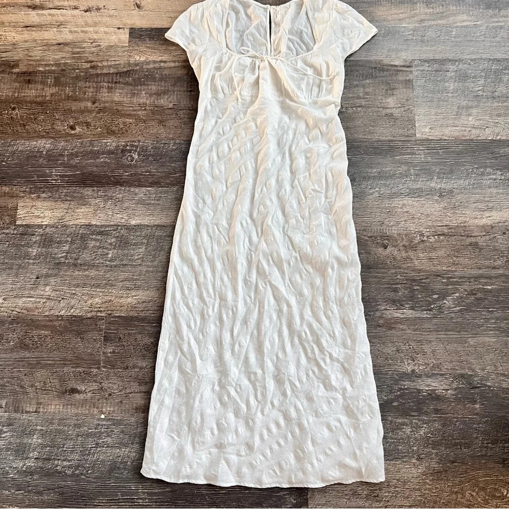 NWOT Free People Free-est Natalya Solid Midi Dress, Ivory, Large